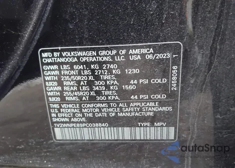 2023 Volkswagen Id.4 Awd Pro S из США, поврежденный, VIN 1V2WNPE89PC038840